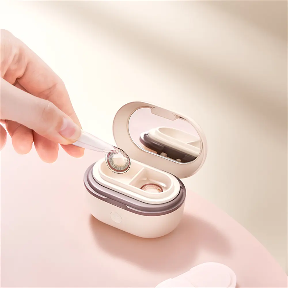 2022 Recommended mini Portable ultrasonic cleaning case Automatic Eye Contact Lens Ultrasonic Cleaner