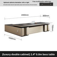 LBZ-129X Ensemble bureau et chaise de direction haut de gamme en PVC, design moderne, origine Chine