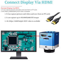 4K 60MP Camera Electronic Digital Microscope for PCB Repair Mobile Phone Repair Watch Repair