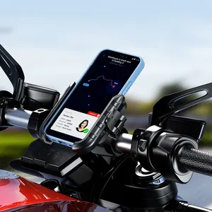 Dudukan ponsel Di Sepeda logam Universal, dudukan ponsel stang sepeda dan sepeda motor bahan Aloi aluminium