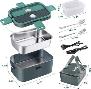 1.8L Digital Self Heating Electric <b>Lunch</b> Box Food Warmer Portable with Carry Bag for Office & Car Use - Product Image 2