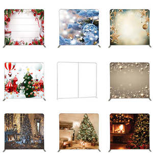 8x8フィート アルミフレーム フォトブース バックドロップスタンド 枕カバー型バックドロップ 壁掛けテンションファブリックディスプレイ バックドロップ 展示会用壁 - Product Image 6