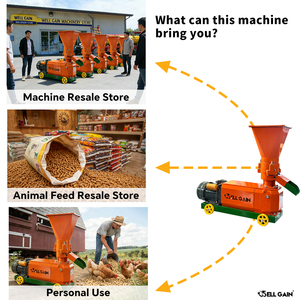 Macchina pellettatrice per mangimi animali ad alta efficienza mangime per pesci animali macchina pellet per pellet 150 k/h - Product Image 1