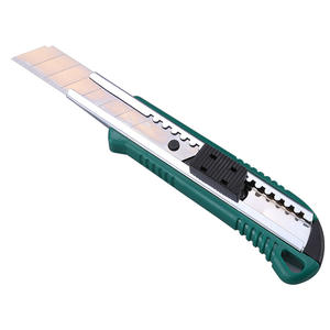 Couteau utilitaire Lanbaolu 2239-8 avec manche vert et lame réglable pour couper le papier, le film et les emballages - Product Image 4