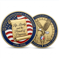 Moneda de Metal Esmaltada 2D Personalizada de Fábrica SEDEX, Moneda Conmemorativa de la Estatua de la Libertad de Nueva York, Regalo al por Mayor