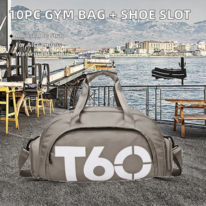 10PCS Custom Logo Gym Bag Large Multifunctional Waterproof Oxford Sports <b>Backpack</b> Travel Gym Duffel Bag With Shoe Compartment - Product Image 2