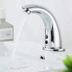 Grifo de <span class=keywords><strong>lavabo</strong></span> de agua fría individual moderno, alimentado por batería, infrarrojo, automático, construcción de latón, grifos de <span class=keywords><strong>lavabo</strong></span>, núcleo de válvula de cerámica, Baño - Product Image 4