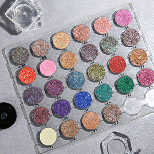 Palette <span class=keywords><strong>de</strong></span> fards à paupières pressés avec logo personnalisé, maquillage unique, multichrome, diamant, duochrome, <span class=keywords><strong>surligneurs</strong></span>, 28 couleurs, marque privée - Product Image 4