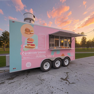 2025 Camiones rápidos móviles con DOT VIN Calle al aire libre Cocina Comida Remolque Carro para vender Pizza Helado Kiosco - Product Image 1