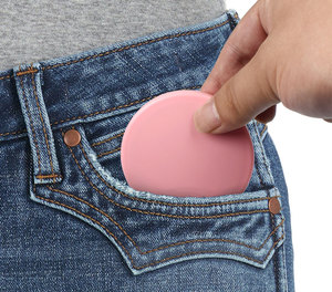 Gương trang điểm du lịch nhỏ tròn cá nhân hóa, gương bỏ túi mini nhiều màu sắc hồng xanh, gương gấp hai mặt - Product Image 5