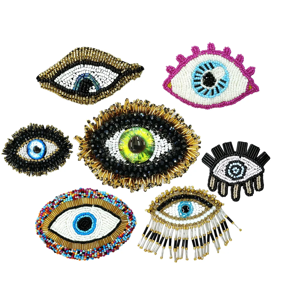 Новые модные нашивки для глаз со стразами и бисером для шляп/сумок/одежды/декоративных аксессуаров для DIY