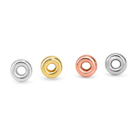 Sterling véritable argent 925 perles en gros or Vermeil entretoise Rondell boule perles fournitures bricolage pour la fabrication de bijoux Bracelet