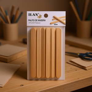Bastoncini di legno ILAN 25x150mm 20 pezzi per progetti artistici e artigianali - Product Image 3