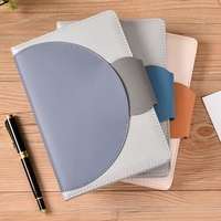 Agenda Planificadora A5 Creativa con Bloques de Color y Hebilla, Cuaderno para Notas de Reuniones de Oficina