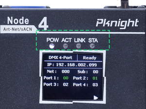 <span class=keywords><strong>Convertisseur</strong></span> Art-Net/sACN vers DMX512 bidirectionnel 4 ports Pknight, nœud compact avec PowerCON PoE USB-C pour éclairage de scène - Product Image 4