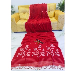 Heritage jardani Saree ผ้าฝ้ายทอจากนักออกแบบชาวอินเดียแบบดั้งเดิม - Product Image 6