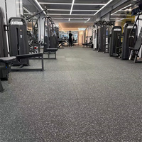 Revêtement de sol en caoutchouc commercial de 25 mm d'épaisseur pour salle de sport, dalles en caoutchouc pour musculation, dalles de sol en caoutchouc composite pour fitness