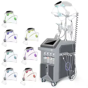 Pulverizador de oxigênio 10 em 1 para uso facial, máscara hidráulica de água e oxigênio, máquina de terapia facial, jato de oxigênio para peles