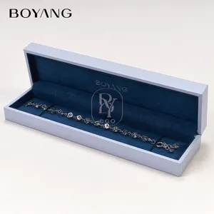 Custom Logo Necklaces Earring Bracelet Box Packaging PU Leather Jewelry Gift Boxes