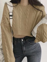2025 nouveau Design rétro tressé Style coréen femmes Cardigan Sexy doux fille automne pull tricoté