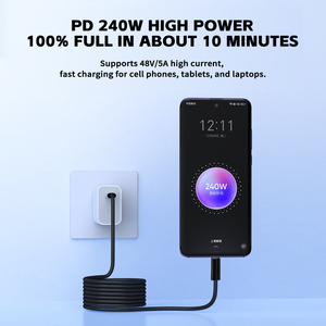 Oudakx Bán Buôn Từ Tính Pd240w 100W 60W Nylon Bện Loại C USB Nhanh Chóng Sạc Cáp Cáp Dữ Liệu Cho Máy Tính Xách Tay Máy Tính Bảng Điện Thoại Di Động - Product Image 2