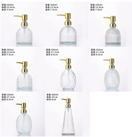 Vente en gros de distributeurs de savon liquide, flacons en verre pour le lavage des mains, emballages de flacons de shampoing en verre