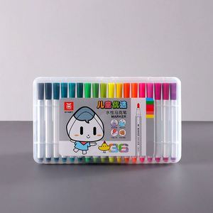 Juego de Marcadores de Arte de Plástico PP Personalizables al por Mayor de China, con Doble Punta, Tinta a Base de Agua, 18/24/36/48 Colores, Mini LED - Product Image 3