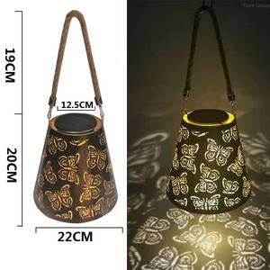 Iron <b>Solar</b> LED DC Waterproof Outdoor <b>Hanging</b> Projection <b>Lantern</b> Remote Control for Courtyard Garden Halloween Atmosphere - Product Image 6