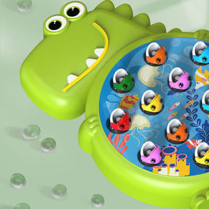 Caña de Pescar Magnética Simple con Diseño de Dinosaurio, de Plástico ABS, Juguete Educativo Montessori para Niños de 5 a 7 Años, Giratoria con Batería - Product Image 4