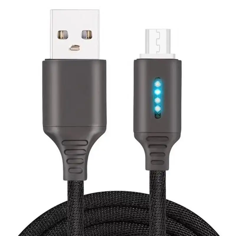 MZL 1M Auto Cut Off LED USB Type-C Charger Cable For Android Mobile Phone Fast Charging Cable Data Cord For Huawei Cell Phone