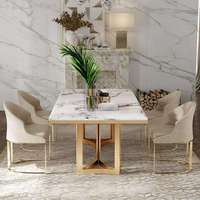 Table à manger minimaliste italienne en ardoise, table à manger simple et moderne pour petit appartement, table à manger nordique en marbre