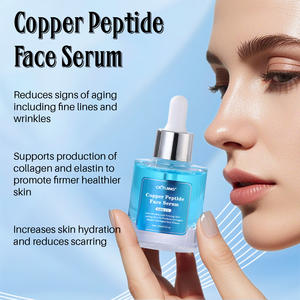Collagène OEM pour la peau et sérum à la vitamine C, éclaircissant, minimiseur de pores, sérum au peptide de cuivre bleu GHK-Cu - Product Image 2