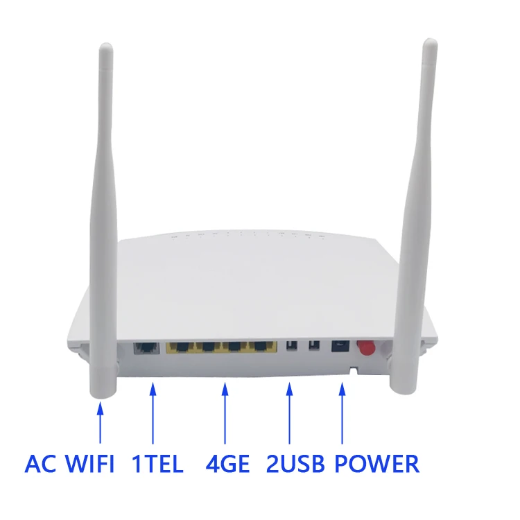 HG260P XPON ONU 1GE+3FE 1TEL + 2.4g/5g  ftth ONT AC wifi OEM XPON ONU for huawei
