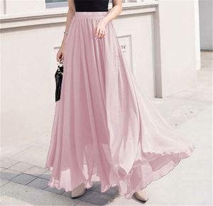 Jupe longue décontractée en maille unie <span class=keywords><strong>de</strong></span> soie pour femme, taille haute, collection Printemps-Été NY - Product Image 6