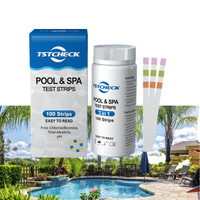 Kit de bandelettes de test d'eau pour piscine 3 en 1, bandelettes de test de pH pour spa et bain à remous