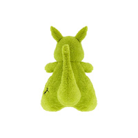 Jouet en peluche de kangourou vert personnalisé ODM/OEM-Animal en peluche ultra-doux avec yeux rouges et accent de cicatrice