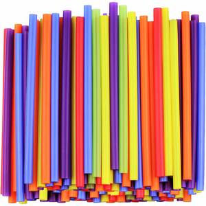 Pailles en plastique jetables personnalisées en gros, pailles jumbo, pailles colorées pour thé au lait, pour supermarchés et magasins de boissons - Product Image 1