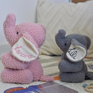 <span class=keywords><strong>Peluche</strong></span> Elefante Personalizzato <span class=keywords><strong>con</strong></span> <span class=keywords><strong>Nome</strong></span> Ricamato per Baby Shower e Decorazione Cameretta - Product Image 1