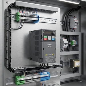 Variateur de fréquence série MS300 VFD4A8MS21AFSAA 0,75 kW monophasé 230 V avec filtre intégré - Product Image 1