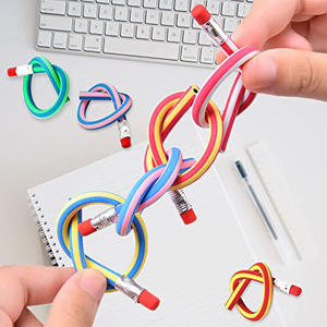 Multi <b>Colored</b> Custom <b>Pencils</b> Bendable Flexible Soft Lead <b>Pencils</b> With Eraser Kids Writing Promotional Gift - Product Image 3