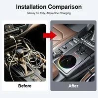 Station d'accueil Vtear pour voiture, câble de charge rapide rétractable 65W, hub, pièces de décoration intérieure, accessoires automobiles pour Audi Q3 f3 2019-2026