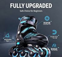 Patins à roulettes professionnels réglables en alliage d'aluminium avec roues PU lumineuses 82A, roulements ABEC-7, maille respirante pour adultes et adolescents