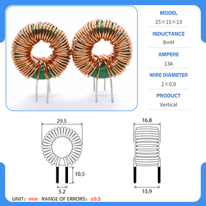 High-current 5/15/25mH Power <strong>Inductor</strong> Passive <strong>Components</strong> use in Choke Power Supply and Audio Equipment - Product Image 5
