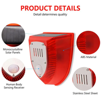 Lampu Alarm Surya Magnet Pull Wire 911M dengan Detektor Gerak, Suara Siren Keamanan 129db, Lampu Tahan Air, Lampu Strobo Alarm Surya