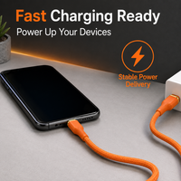 Cable Trenzado USB C a C de 60W y 1m, Cable de Carga Rápida Tipo C para Samsung Galaxy S24/S23, para iPhone 15 16 17 iPad