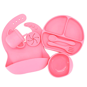 Bol à ventouse en Silicone souple pour bébé, ensemble de fourchette, cuillère, vaisselle antidérapante, plats d'alimentation pour enfants sans BPA - Product Image 4