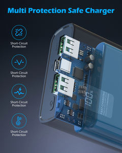 Batería Externa de Carga Súper Rápida de 22.5w, <span class=keywords><strong>Capacidad</strong></span> Real de 18000mah/24000mah, Banco de Energía <span class=keywords><strong>Port</strong></span>átil para Teléfono con Pantalla LED para Smartphone - Product Image 4