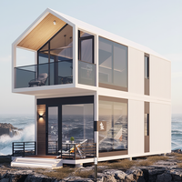 Maison préfabriquée en panneaux sandwich en forme de A pour bureau de jardin, abri de jardin, cabane de pêche en bord de lac, cabane de classe modulaire