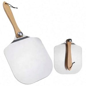 Wholesale Easy <b>Storage</b> Wooden Handle Detachable Pizza Shovel Foldable Aluminum Peel <b>Tray</b> Pizza Tools - Product Image 1