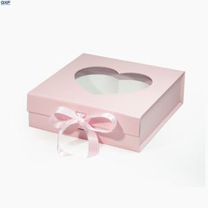 Cajas de Regalo de Lujo <span class=keywords><strong>para</strong></span> Cumpleaños y Bodas, Cajas Magnéticas Plegables con <span class=keywords><strong>Ventanas</strong></span> Transparentes, Cajas Rígidas de <span class=keywords><strong>Papel</strong></span> Selladas con Cinta - Product Image 1